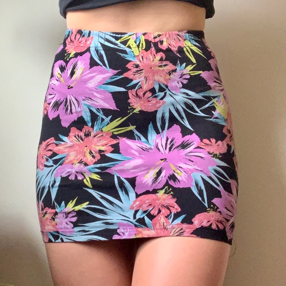 Floral Mini Skirt